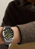 FOSSIL EVERETT CHRONOGRAPH GREEN PATTERN DIAL STAINLESS FS6183