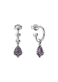 STOLEN GIRLFRIENDS CLUB JAGGED TEARDROP AMETHYST EARRINGS JWL1-26-1