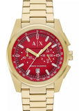 ARMANI EXCHANGE PARKER CHRONOGRAPH RED DIAL GOLD AX2863