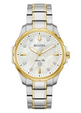 BULOVA LADIES MARINE STAR DIAMOND SET PEARL DIAL TWO-TONE 98P227