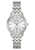 BULOVA LADIES CLASSIC SILVER DIAL STAINLESS STEEL BRACELET 96M165