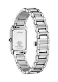 CITIZEN LADIES ECO-DRIVE RECTANGULAR CASE STAINLESS STEEL EW5620-55A