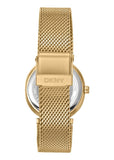 DKNY EVENING CRYSTAL SET CHAMPAGNE DIAL GOLD MESH DK1L082M0035