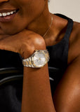 FOSSIL SCARLETTE SILVER DIAL TWO-TONE BRACELET ES5259