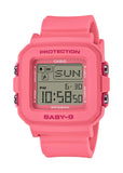 CASIO BABY-G DIGITAL SQUARE PINK RESIN BAND & HEART HOLDER BGD10KH-4D