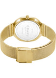 OBAKU OKTANT LILLE-GOLD MESH BRACELET WHITE DIAL V253LXGWMG