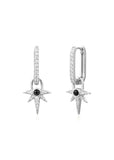ANIA HAIE DUSK SILVER BLACK ONYX STAR DROP EARRINGS E061-12H