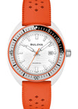 BULOVA GENTS SNORKEL 'CLOWNFISH' WHITE DIAL ORANGE BAND 98B448