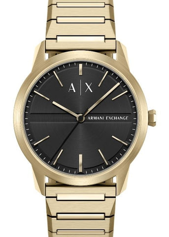 ARMANI EXCHANGE LEXON BLACK DIAL GOLD BRACELET AX2650