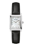 BULOVA LADIES SUTTON MOTHER PEARL DIAL BLACK LEATHER 96L330