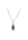 GEORGINI WISTERIA PENDANT AMETHYST CZ SILVER NECKLACE IP1216WA