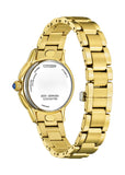 CITIZEN LADIES ECO-DRIVE WHITE DIAL GOLD BRACELET EM1162-52A