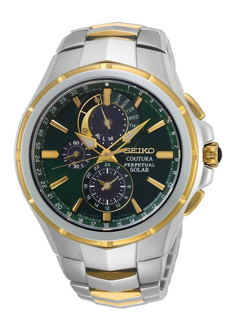 SEIKO COUTURA SOLAR PERPETUAL CHRONOGRAPH GREEN DIAL SSC764P