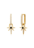 ANIA HAIE DUSK GOLD BLACK ONYX STAR DROP EARRINGS E061-12G