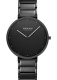 OBAKU KLIP-DARK BLACK BRACELET BLACK DIAL V258GXBBSB