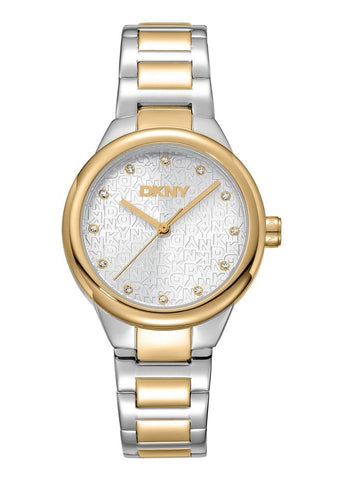 DKNY EVERYDAY SILVER DIAL TWO-TONE BRACELET DK1L110M0075