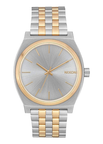 NIXON TIME TELLER TWO-TONE SILVER / GOLD / SILVER DIAL A045 1921-00