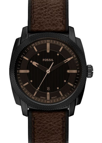 FOSSIL MACHINE BROWN DIAL BROWN LEATHER BAND FS6187
