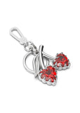 STOLEN GIRLFRIENDS CLUB LOVE CLAW CHERRY SILVER KEYRING A253