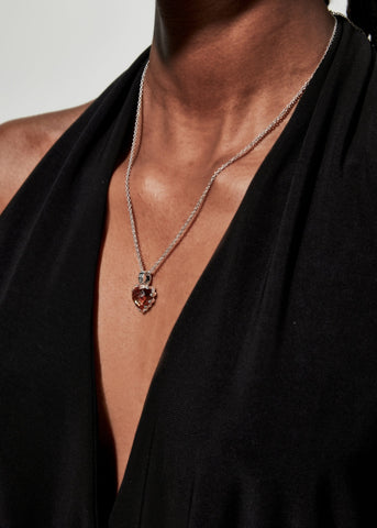 STOLEN GIRLFRIENDS CLUB NECKLACE LOVE ANCHOR ORANGE CITRINE JWL19184-OC