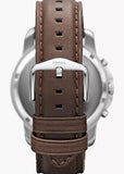 FOSSIL GRANT CREAM DIAL BROWN LEATHER BAND FS4735