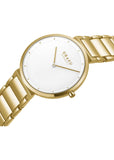 OBAKU KLIP LILLE-CIDER GOLD BRACELET WHITE DIAL V258LXGISG