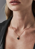 STOLEN GIRLFRIENDS CLUB LOVE CLAW BLACK ONYX NECKLACE GOLD JWL19184O-18YGP