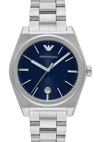 EMPORIO ARMANI FEDERICO BLUE DIAL STAINLESS STEEL BRACELET AR11620