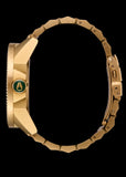 NIXON CORPORAL ALL GOLD GREEN SUNRAY DIAL FLUTED BEZEL A346 2691-00
