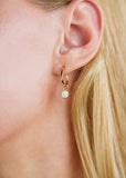 GEORGINI WISTERIA CREATED OPAL DANGLE HOOP EARRINGS GOLD IE1229G