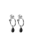 STOLEN GIRLFRIENDS CLUB LOVE CLAW DROP ANCHOR ONYX EARRINGS JWL239020