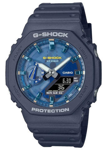 CASIO G-SHOCK CARBON CORE GUARD DUO OASIS BLUE SLIM RESIN GA2100AS-2A