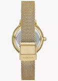 SKAGEN ANITA LILLE GREEN DIAL CRYSTAL GOLD MESH BRACELET SKW3145