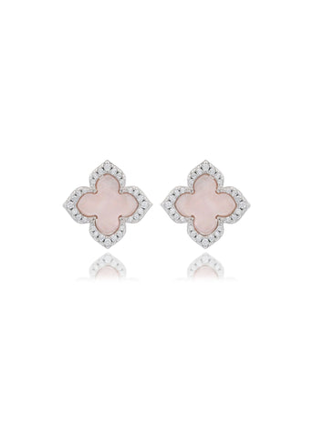 GEORGINI SYDNEY SOIREE FAIRWATER MOP STUD EARRINGS SILVER IE1187W