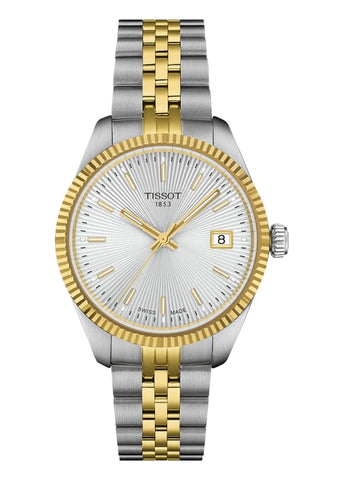 TISSOT SWISS BALLADE SILVER DIAL GOLD TWO-TONE BRACELET T156-210-22-031-00