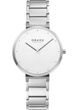 OBAKU KLIP LILLE-BRACE STAINLESS STEEL BRACELET WHITE DIAL V258LXCISC