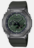 CASIO G-SHOCK METAL CLAD GREEN DIAL GREEN RESIN BAND GM2100B-3A
