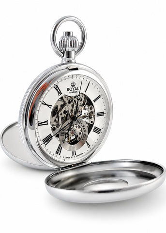 ROYAL LONDON POCKET WATCH MECHANICAL SILVER 91208-01