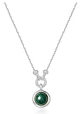 ANIA HAIE VOYAGER SILVER MALACHITE PENDANT NECKLACE N063-06H