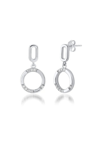 GEORGINI ALCHEMY AXIS EARRINGS SILVER IE1240W