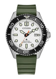 CITIZEN ECO-DRIVE PROMASTER DIVERS SEA GREEN BAND BN0265-00A