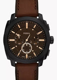 FOSSIL MACHINE CHRONOGRAPH BROWN DIAL BROWN LEATHER FS6101