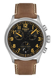 TISSOT SWISS GENTS CHRONOGRAPH L BLACK DIAL BEIGE LEATHER T116-417-16-052-01