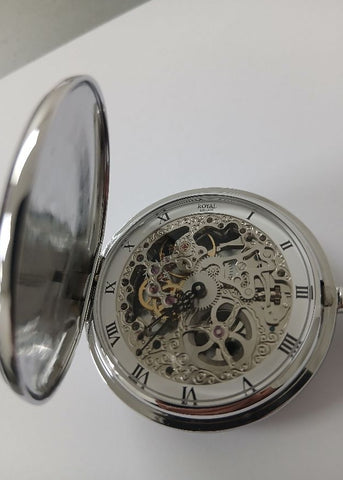 ROYAL LONDON POCKET WATCH MECHANICAL SILVER 90016-01