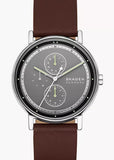 SKAGEN SIGNATUR GREY DIAL MEDIUM BROWN LEATHER BAND SKW6941
