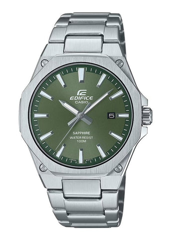 CASIO EDIFICE GREEN DIAL SAPPHIRE GLASS STAINLESS STEEL EFRS108D-3A