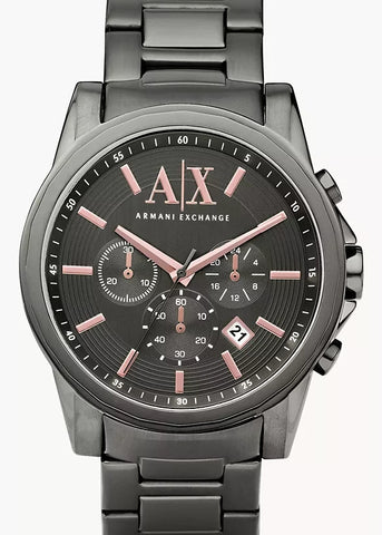 ARMANI EXCHANGE OUTERBANKS CHRONOGRAPH GUNMETAL BRACELET AX2086