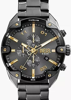 DIESEL SPIKED CHRONOGRAPH GREY DIAL GUNMETAL BRACELET DZ4669