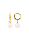GEORGINI ADAGIO NINE-2-FIVE PEARL HOOP EARRINGS GOLD IE1222G