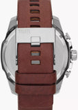 DIESEL MEGA CHIEF CHRONOGRAPH GREY DIAL BROWN LEATHER BAND DZ4290